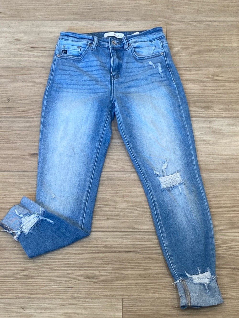 KanCan Blue Skinny Distressed Jeans